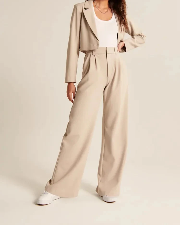 HIGH WAIST TAILORED WIDE LEG PANTS BUY 2 Free shipping