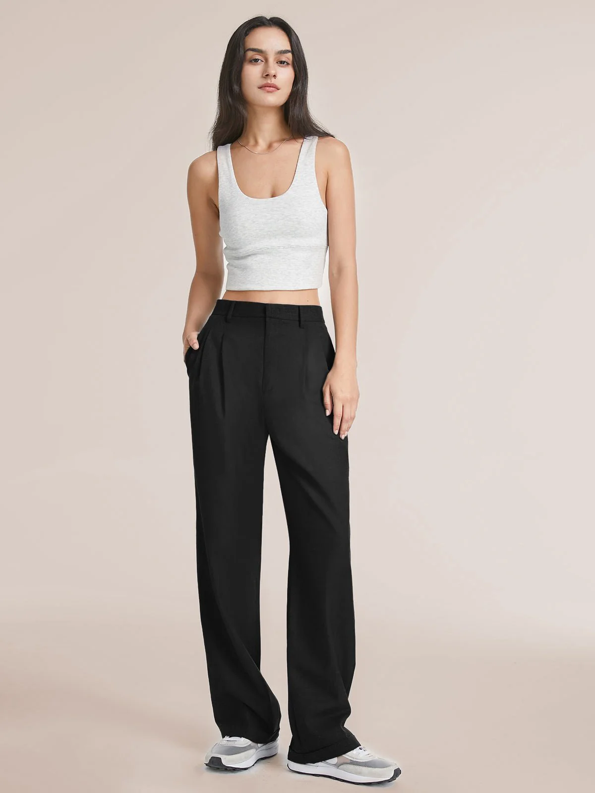 HIGH WAIST TAILORED WIDE LEG PANTS BUY 2 Free shipping