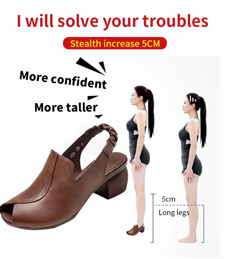 Soft-Soled Retro Leather Fish Mouth Women's Shoes